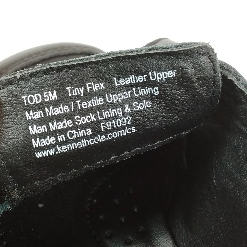 Kenneth Cole Reaction Black Leather SHOES Toddler Size 5M Monk Strap Dress